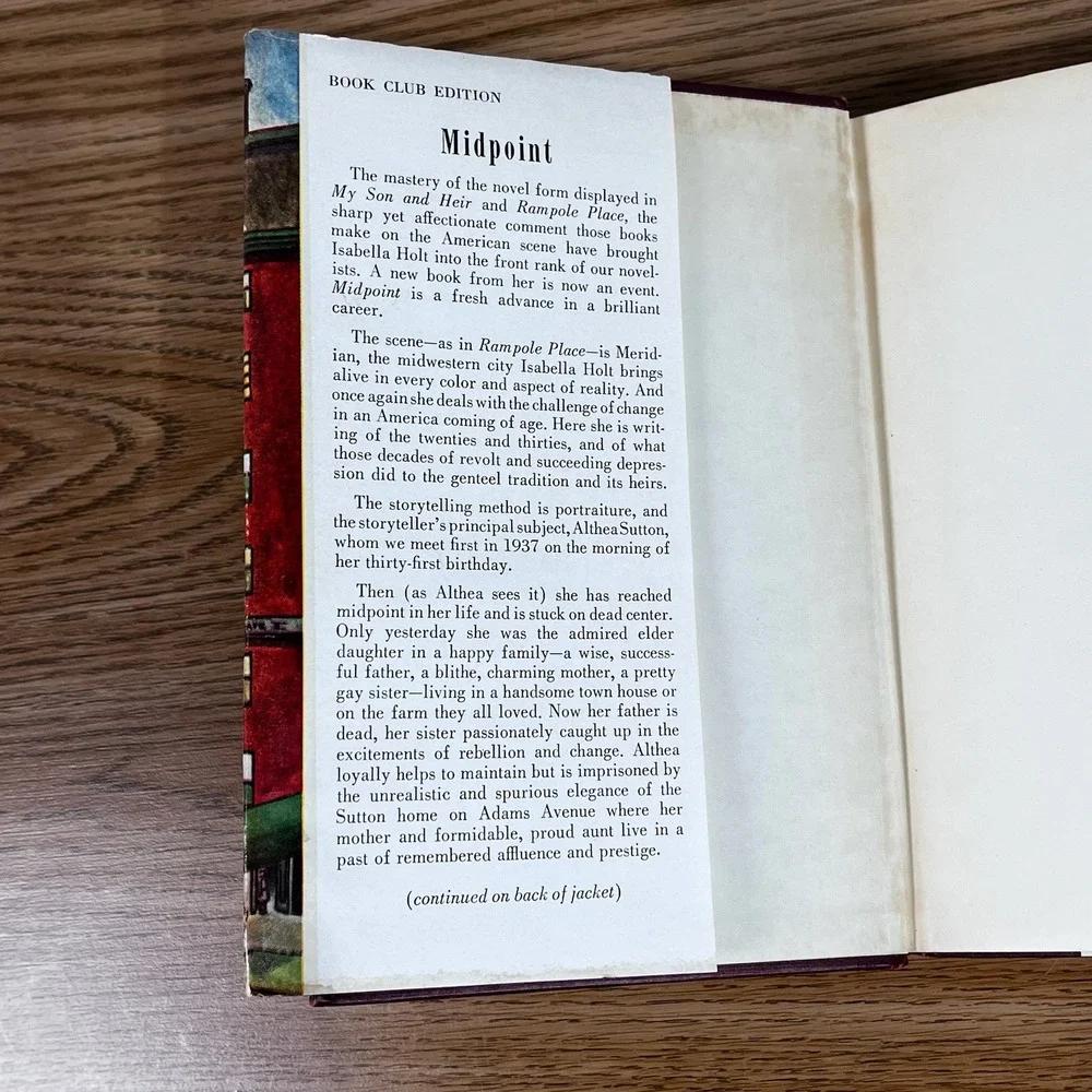 Midpoint A Novel by Isabella Holt 1948 First Edition Book Vintage‎ Fiction